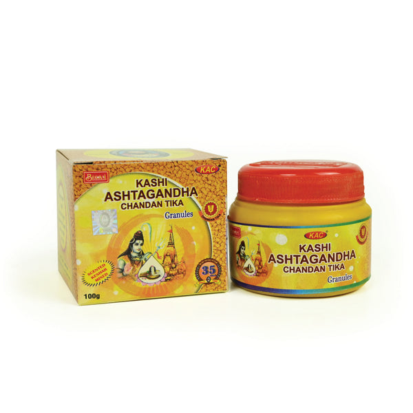 Bhawani Serving Religion Kashi Ashtagandha Chadan Tika - Original Ashtagandha Chandan Granules With Beautiful Fragrance, 100gm