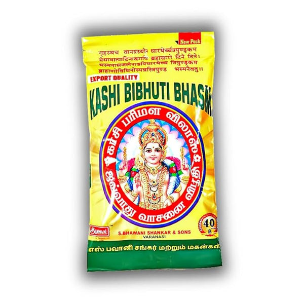 Bhawani Serving Religion Kashi Vibhuti Bhasm - Pure Vibhuti Powder With Beautiful Fragrance (Poly Pack)