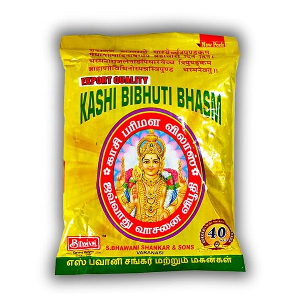 Bhawani Serving Religion Kashi Vibhuti Bhasm - Pure Vibhuti Powder With Beautiful Fragrance (Poly Pack) | (Pack of 12)