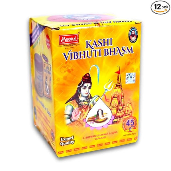 Bhawani Serving Religion Kashi Vibhuti Bhasm - Pure Vibhuti Powder with Beautiful Fragrance (Jar Pack)