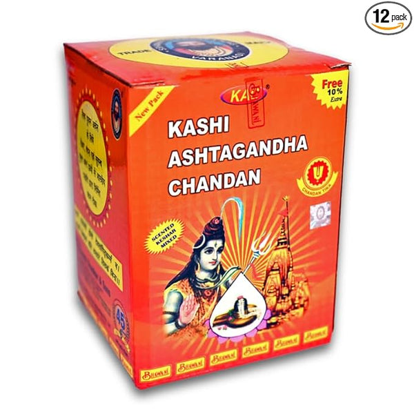 Bhawani Serving Religion Kashi Ashtagandha Chadan Tika - Original Ashtagandha Chandan Powder With Beautiful Fragrance, 500gm | (Pack of 12)